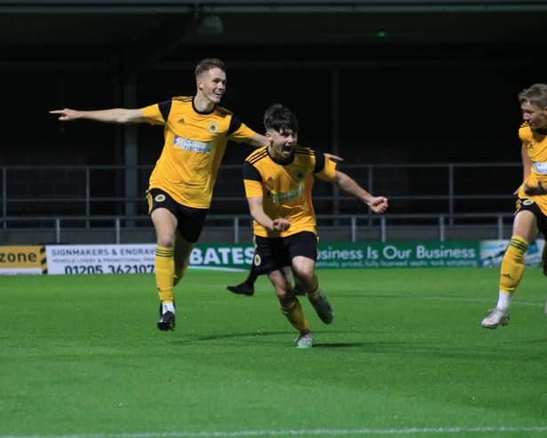 Sam Harris (left) scored at Moors. Photo: Oliver Atkin