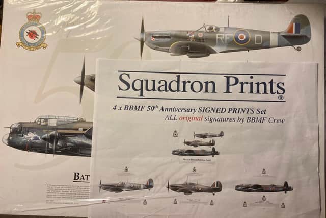 Four signed limited edition prints from BBMF 50th Anniversary have been donated to raise money for the Spilsby and district branch of the Royal British Legion.