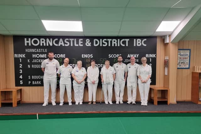 Horncastle IBC's Darren Trapmore, Paul Bark, Judith Moody, Margaret Brown, Lorna Main, Lee Boucher, Steve Boucher and Lyn Ulyatt