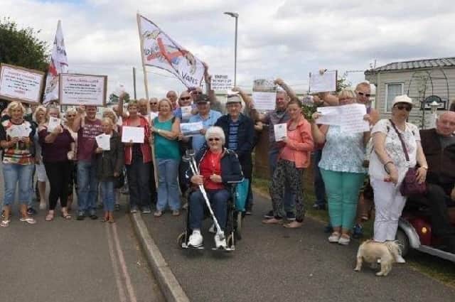 Caravanners at Kingfisher Caravan Site in Ingoldmells are continuing to take East Lindsey District Council to court over age limits set on their vans.