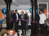 Mayor of Boston Coun Frank Pickett officially opens Everest Bar and Grill in Kirton.