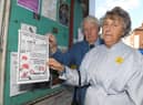 Maureen and Keith Gaguley of Spa Singers, unhappy that their Remembrance Day concert poster keeps being removed from Horncastle notice board EMN-210111-142328001