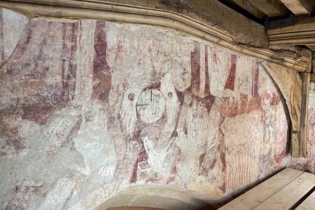 The images of Doom/the Last Judgement on the east wall. EMN-210511-135401001