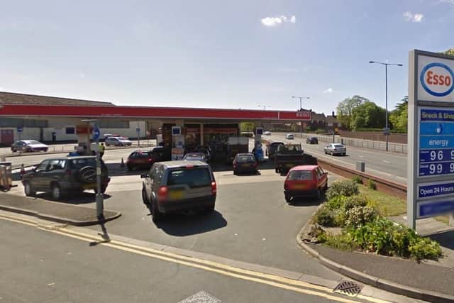 The Esso petrol station on John Adams Way in Boston where two would-be thieves were caught by police before they could escape. Photo: Google Streetview EMN-210311-155816001
