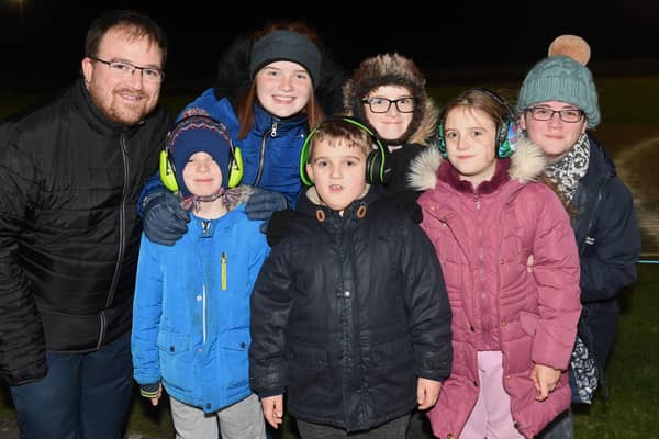 Pictured from left, Mike Bridges, Sam Shimmon, 9, Beth Shimmon, 15, William Bridges, 7, Mark Shimmon, 13, Jessica Bridges, 9, and Corrine Watson. EMN-210711-215428001