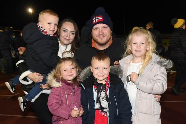 Chelsea Prew-Sharpe and Craig Reeson, with, from left, Freddie Reeson, 2, Daisy Reeson, 4, Archie Reeson and Olivia Reeson, 6. EMN-210711-215336001