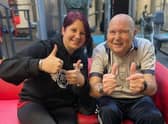 Tracey-Leanna Chuck with Ron, one of her Train to Change clients EMN-210911-102132001