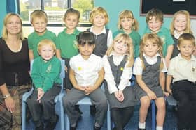 Pupils at St Gilbert of Sempringham Primary School, Pointon, with class teacher Janette Dunderdale.