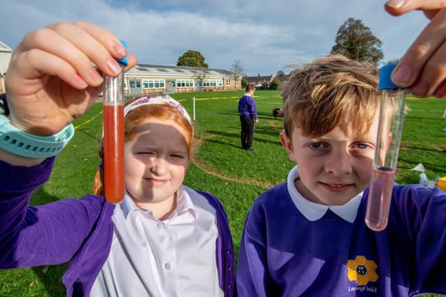 Year 5 pupils at LaceyField investigated the mysterious goings-on after returning from the half term break. (Photo: John Aron)