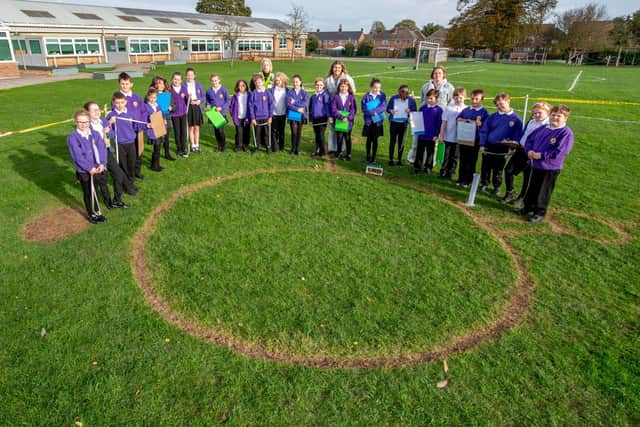 Year 5 pupils at LaceyField investigated the mysterious goings-on after returning from the half term break. (Photo: John Aron)