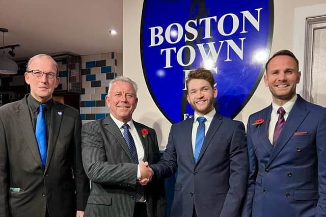 Pictured from left are secretary Eddie Graves, chairman Mick Vines, Dean Grainger and director Lori Borbely.