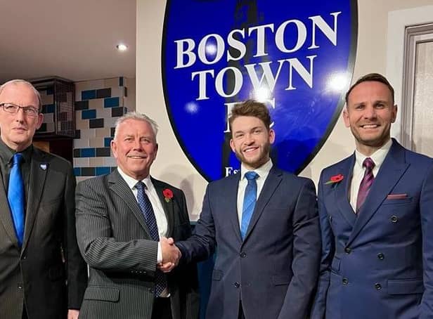 Pictured from left are secretary Eddie Graves, chairman Mick Vines, Dean Grainger and director Lori Borbely.