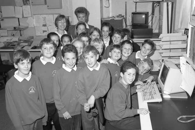 Swineshead Primary School pupils 25 years ago.