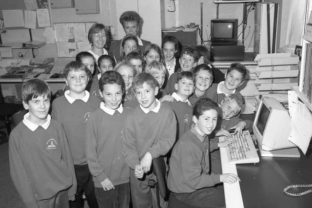 Swineshead Primary School pupils 25 years ago.