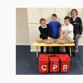 Pupils with assistant headteacher Holly Barrett at Bridge House Indepenent School, in Boston.