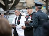 A scene from the Armistice Day Remembrance Service led by Rev Philip Johnson, in Sleaford Market Place today (Thursday, November 11). Personnel from RAF College Cranwell, along with members of the Royal British Legion and members of the public, gathered to remember the Fallen during a short service. Photo: Paul Saxby/MOD

©MoD Crown Copyright 2021 All Rights Reserved

Media Services
RAF College Cranwell
Sleaford
Lincolnshire. EMN-211111-150916001