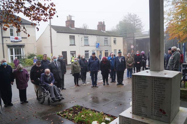 An Act of Remembrance at 11am on November 11 at Market Rasen war memorial