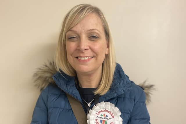 Lincolnshire Independent candidate Amelia Bailey took the second vacant seat on NKDC in Metheringham Ward after a tie led to the drawing of lots with Conservative candidate Dave Parry. Photo: NKDC EMN-211211-170245001