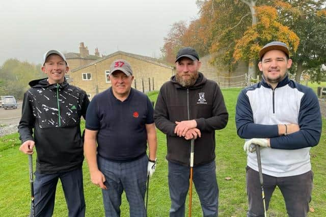 The wining team of Tom Evison, Sean McDonnell, Jamie Hodson and Mark Astall.