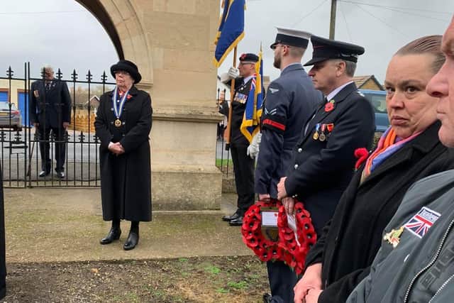 Wreaths were laid at the memorial in Wainfleet.