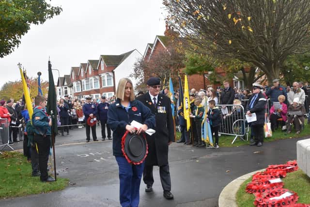 Skegness Remembrance Day. Photo Barry Robinson.