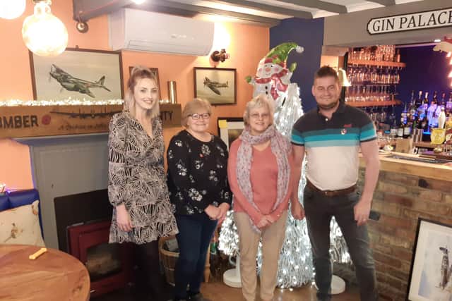 Village Limits offering 40 free meals at Christmas for those who've gone the extra mile. From left: manager Becky Stevens, dessert chef Diane Redman, breakfast chef Liz Steadman and owner David Coulam EMN-211115-103048001