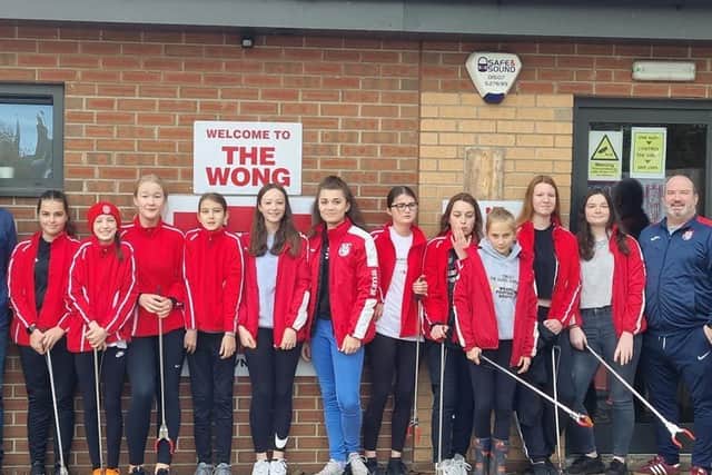 Horncastle Under 14s girls took part in a litter pick on Saturday. EMN-211115-135804001