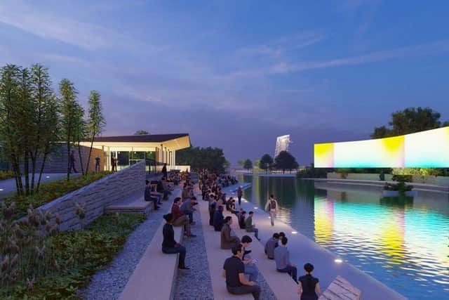 Artist's impression of plans for the boating lake. Photo: Pygott & Crone