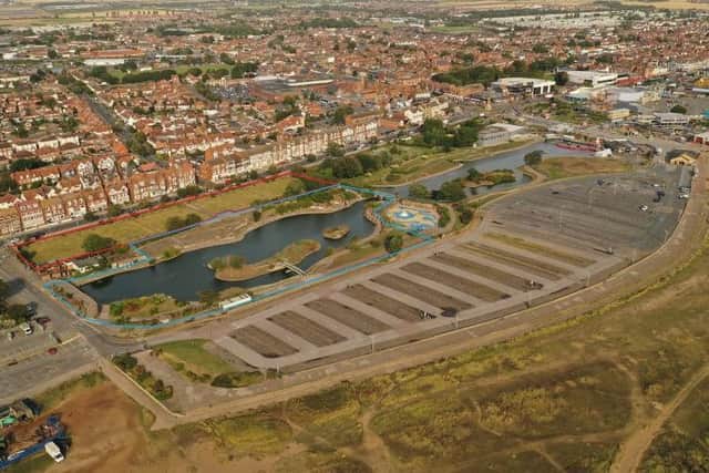 Two of the plots of land available at the Skegness foreshore. Photo: Pygott & Crone