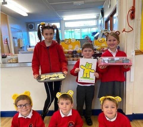 Leasingham pupils had a cake sale and accessorise day for Children In Need. EMN-211119-143842001
