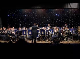 The Band of the RAF College performing at Whittle Hall. Photo: RAF EMN-211117-150004001