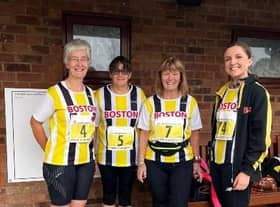 The Boston Community Runners quartet at Leverington are ready for the 10k.