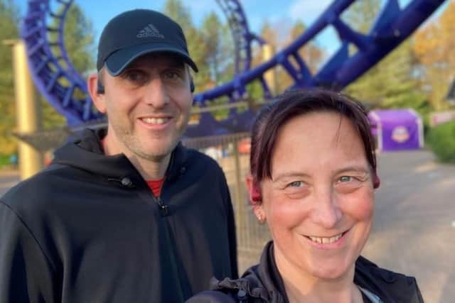 A rollercoaster of a day! Kelvin and Jayne Clements competed at the Alton Towers half marathon.