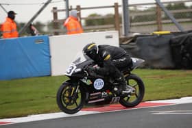Rhys Stephenson in Honda British Talent Cup action. Photo: David Yeomans