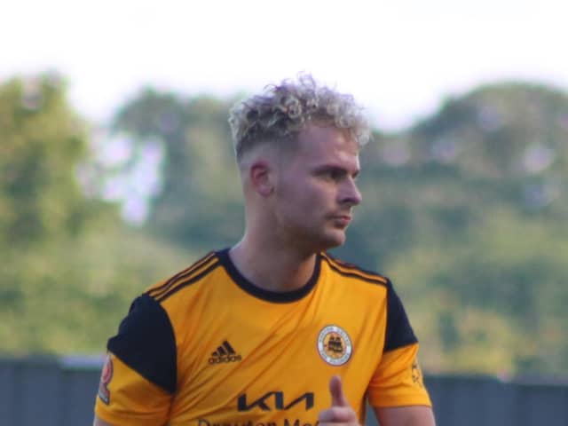 Jake Wright jnr netted a dramatic leveller for Boston United. Photo: Oliver Atkin
