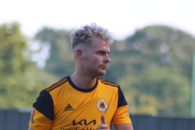 Jake Wright jnr netted a dramatic leveller for Boston United. Photo: Oliver Atkin