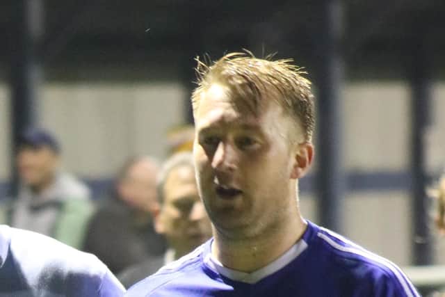 Lee Beeson netted a brace for Boston Town. Photo: Oliver Atkin