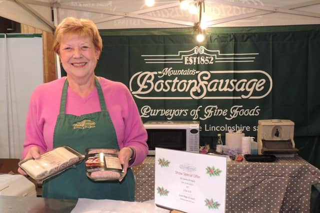 Keeping it in the family - Joanna Mountain of Mountain's Boston Sausage was doing a good trade in sausages and sausage rolls at the Food and Gift Fair at the Lincolnshire Showground. EMN-211127-170545001