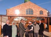 David Marriage with fellow Civic Trust members present this year’s award to Dr Saleem Ajumal, chairman of Sleaford Islamic Centre and Nadim Aziz with members. EMN-211125-121420001