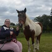 Antonia and her therapist horse, Echo.