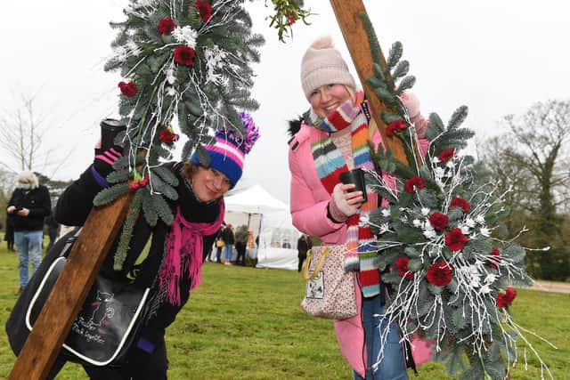 Last year's Leadenham House Christmas Market. L-R Katie Marvell and Louise Clark EMN-211125-173534001