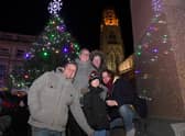 Enjoying the town centre festivities are, from left, Brendon Furnell, Jemma Furnell, Oliver Blackham, 5, Sue Philpott and Melanie Philpott of Boston.