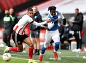 Boston United loanee Kyron Gordon tangles with Jayden Reid of Birmingham City during the Premier Development League Play-Off Final match between Sheffield United U23 and Birmingham City U23 at Bramall Lane in May 24. (Photo by George Wood/Getty Images)