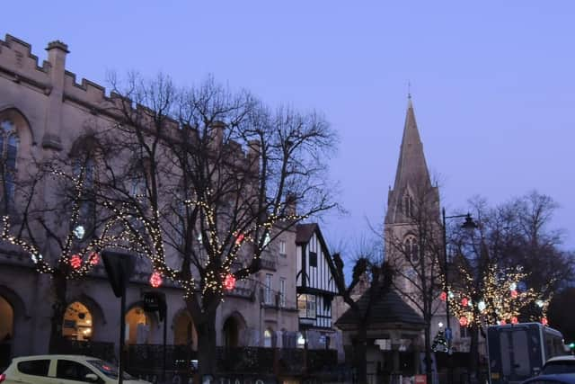 The Christmas lights are on in Sleaford. EMN-211126-170806001