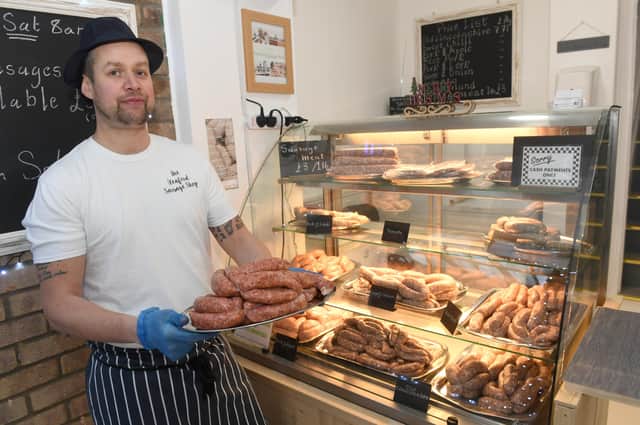 Ian Newton and his new Sleaford Sausage Shop is backing Small Business Saturday. EMN-211129-094522001
