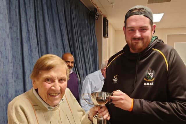 The Division Three title was won by Market Rasen with Dan Quinlan receiving the trophy.