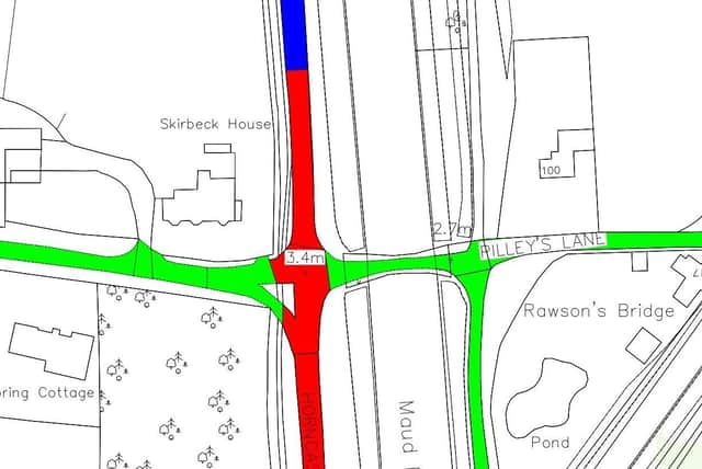 Part of the plans, with blue as 50mph, green as 30mph, both already in place, and red reduced to 40mph. From a document shared by the county council, with crown copyright and ordnance survey rights credited to Ordnance Survey.