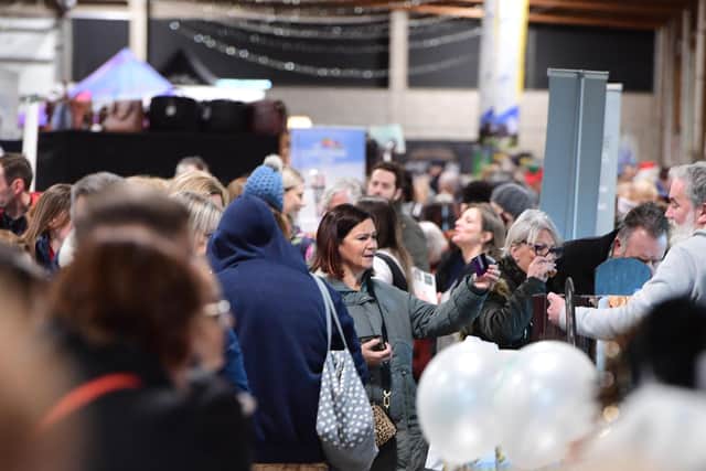 Crowds at Lincolnshire Food and Gift Fair in the EPIC Centre. Photo: Chris Vaughan EMN-211130-151748001