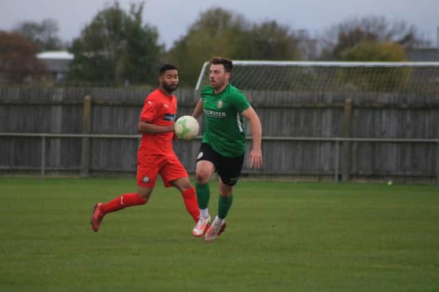 Will Rawdon in action for Sleaford. Photo: Oliver Atkin