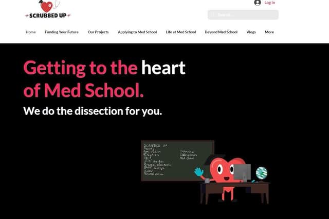The Scrubbed Up website. EMN-210212-162009001